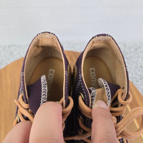 Converse Chuck Taylor All Star Lux Mid Purple Faux Suede Hidden Wedge Sneaker - Picture 9 of 14